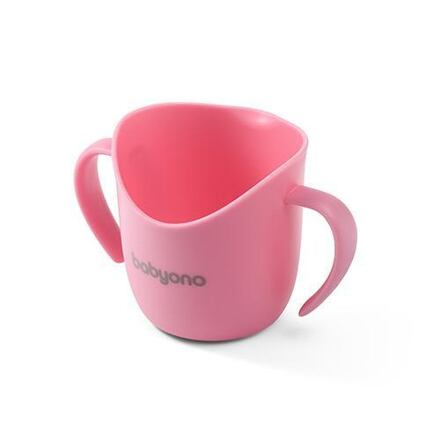BabyOno Ergonomický tréninkový hrnek 120 ml růžový