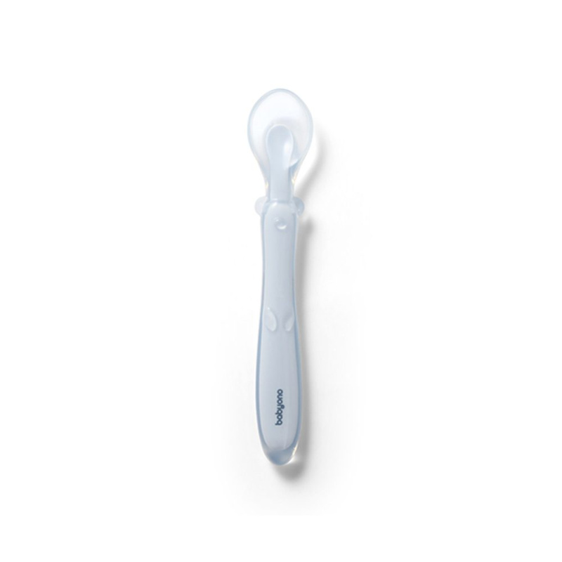 BabyOno Silicone Spoon 6m+ lžička pro děti Blue 1 ks