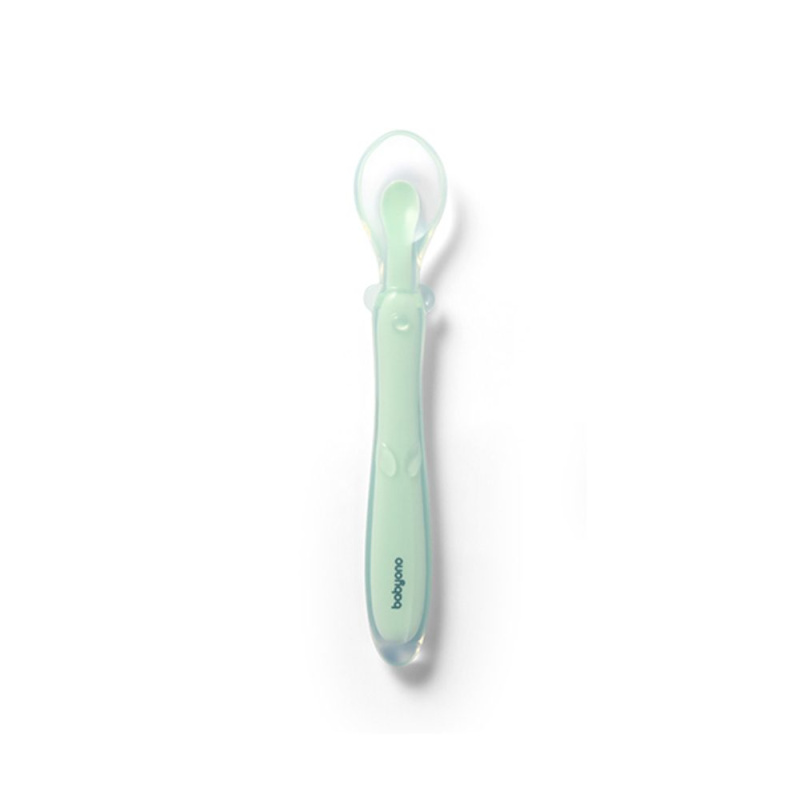 BabyOno Silicone Spoon 6m+ lžička pro děti Mint 1 ks
