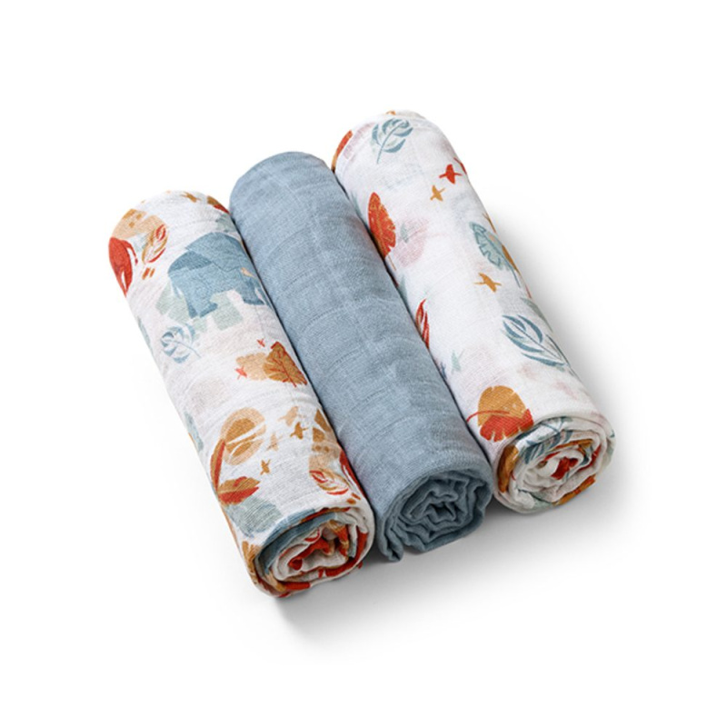 BabyOno Mušelínové pleny 3ks - modrá