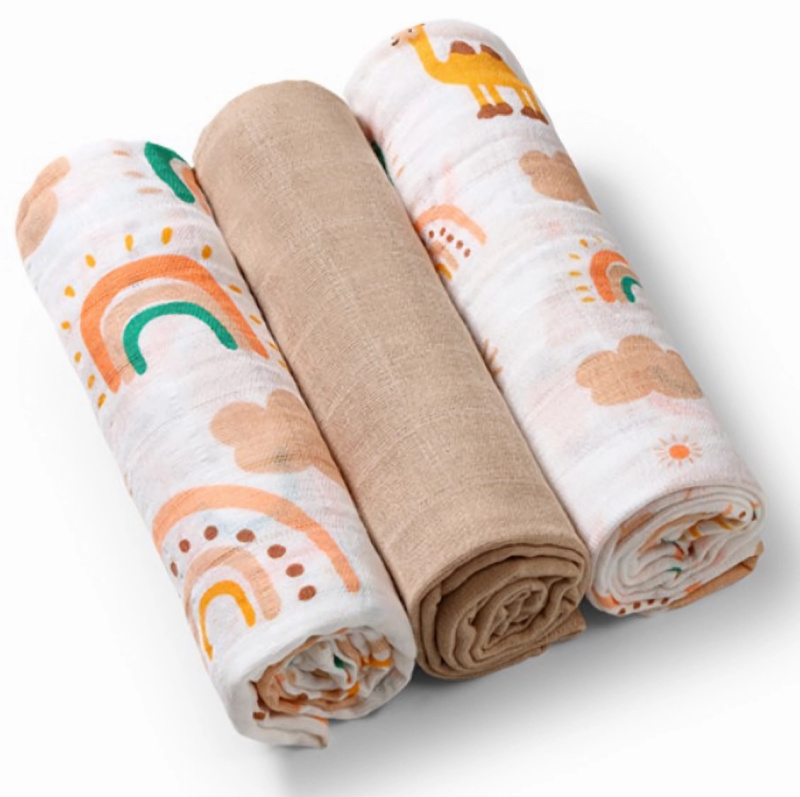 BabyOno Take Care Muslin Diapers látkové pleny Beige 3 ks