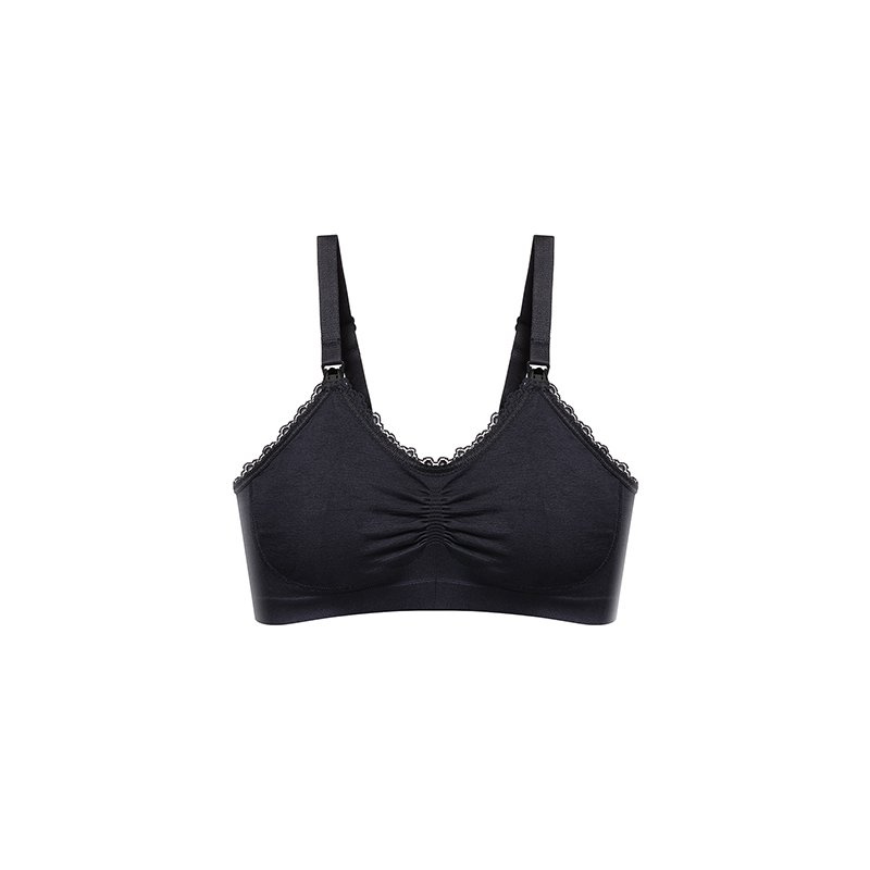 Babyono Kojící podprsenka s krajkou, černá, D70-75 cm