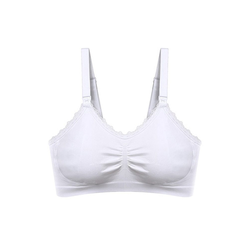 Babyono Kojící podprsenka s krajkou, bílá, E80-85 cm
