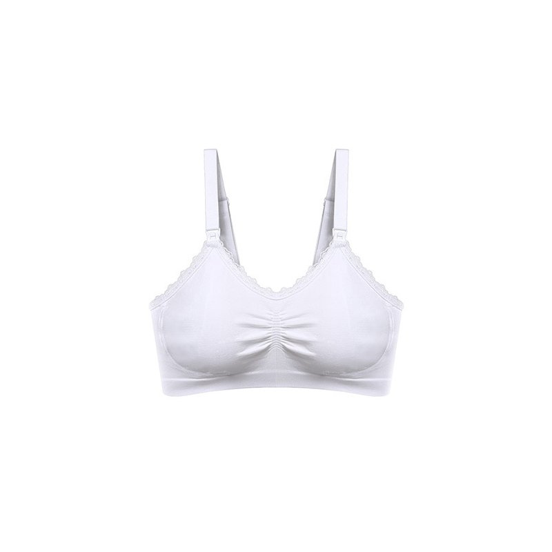 Babyono Kojící podprsenka s krajkou , bílá, E70-75 cm