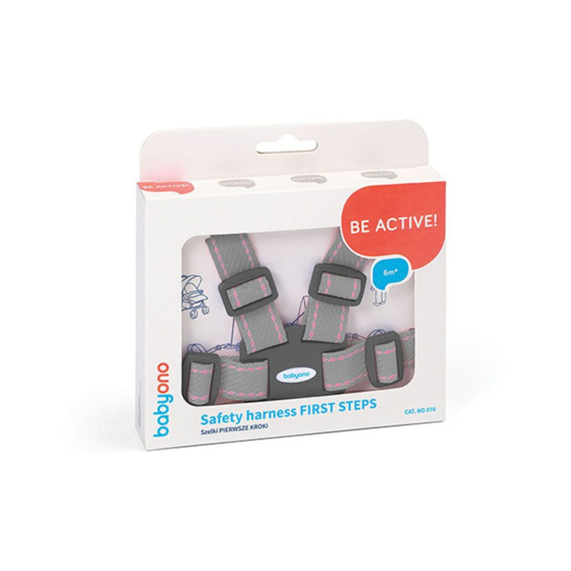 BabyOno Kšíry FIRST STEPS - šedorůžová