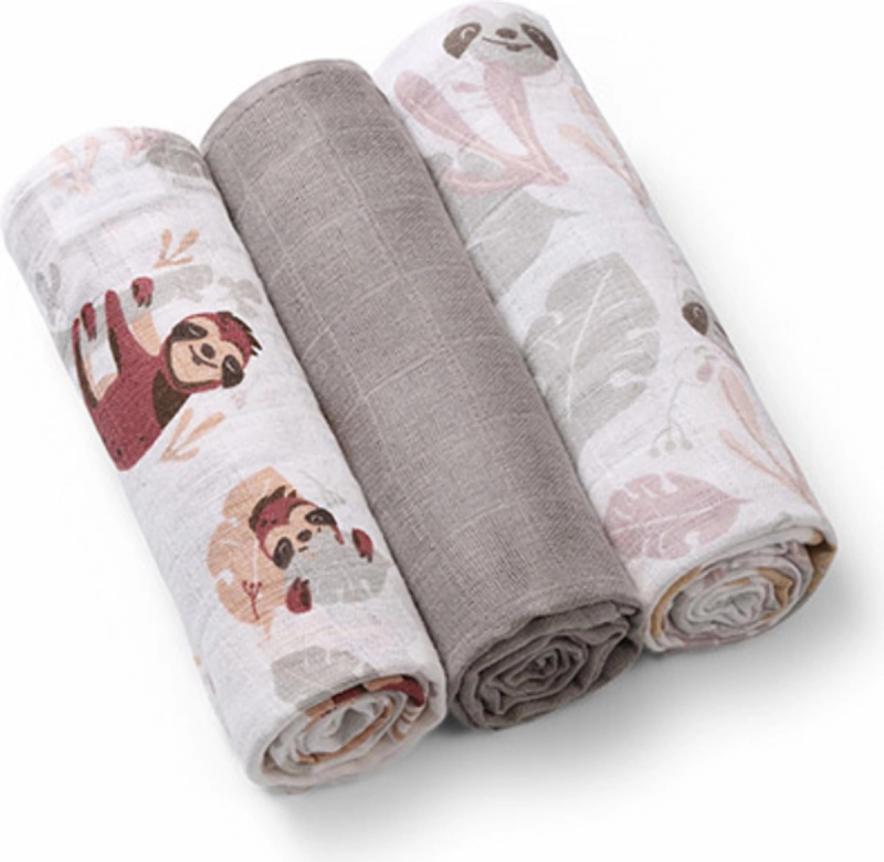 BabyOno Muslin Diapers Super Soft látkové pleny Grey, 70x70 cm 3 ks