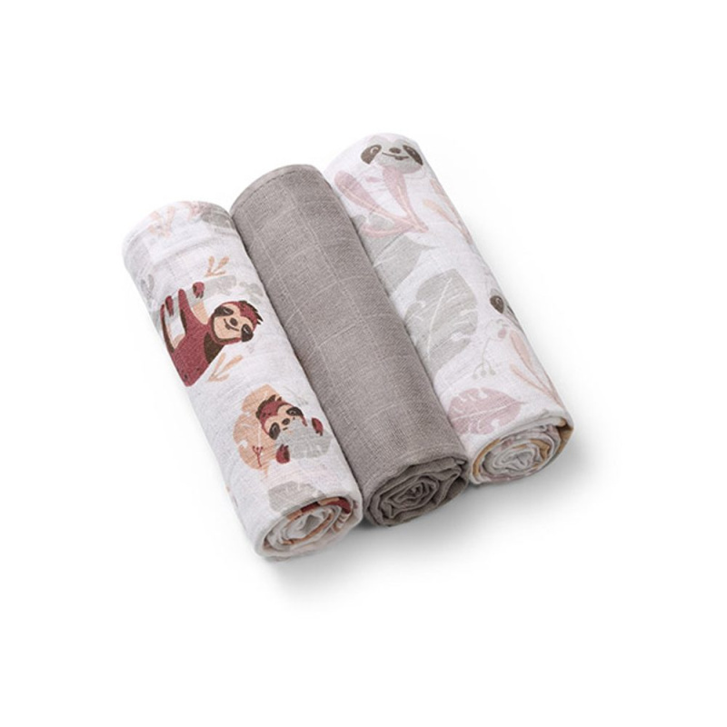 BabyOno Muslin Diapers Super Soft látkové pleny Grey, 70x70 cm 3 ks