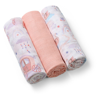 BABYONO Pleny mušelínové super soft broskvové 70 x 70 cm 3 ks