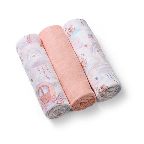 BABYONO Pleny mušelínové super soft broskvové 70 x 70 cm 3 ks
