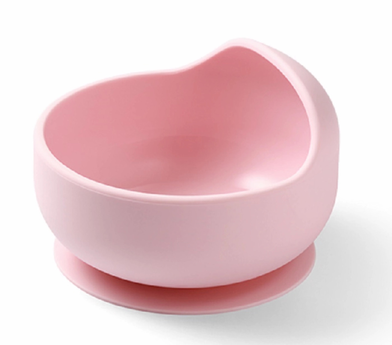 BabyOno Siilicone Plate 6m+ silikonová miska s přísavkou Pink 1 ks
