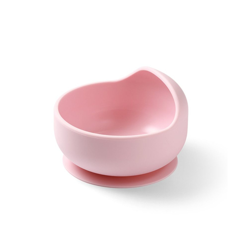 BabyOno Siilicone Plate 6m+ silikonová miska s přísavkou Pink 1 ks