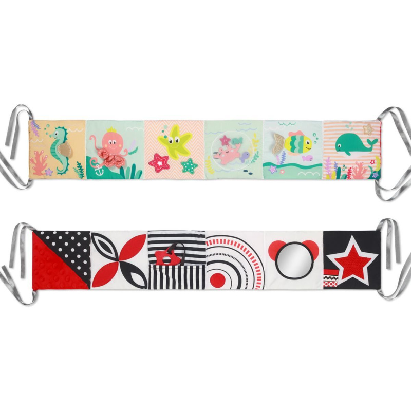 BabyOno Reversible Sensory Cloth Book 0m+ kontrastní edukativní knížka Under the Sea 1 ks