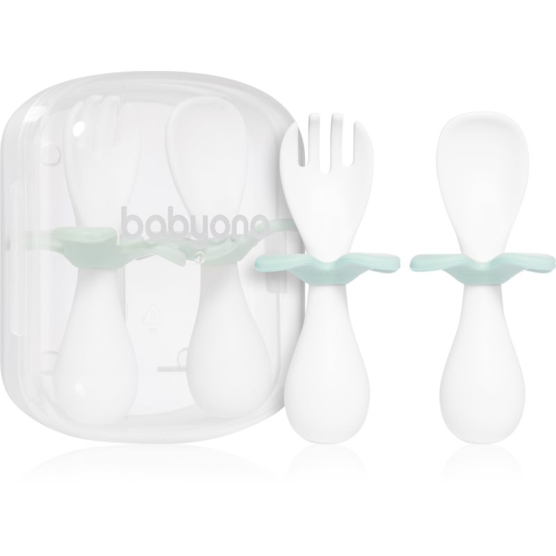 BabyOno Ergonomický příbor pro děti - mátová