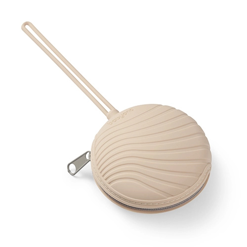 BabyOno silikonové pouzdro na dudlík se zipem, béžové