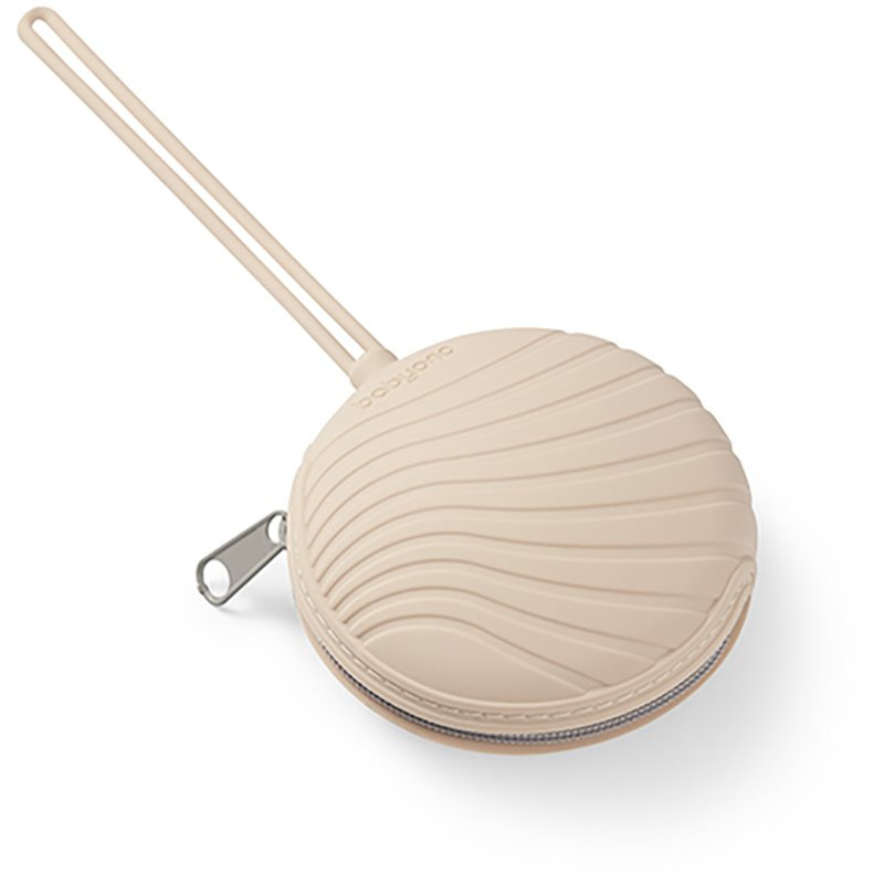 BabyOno silikonové pouzdro na dudlík se zipem, béžové
