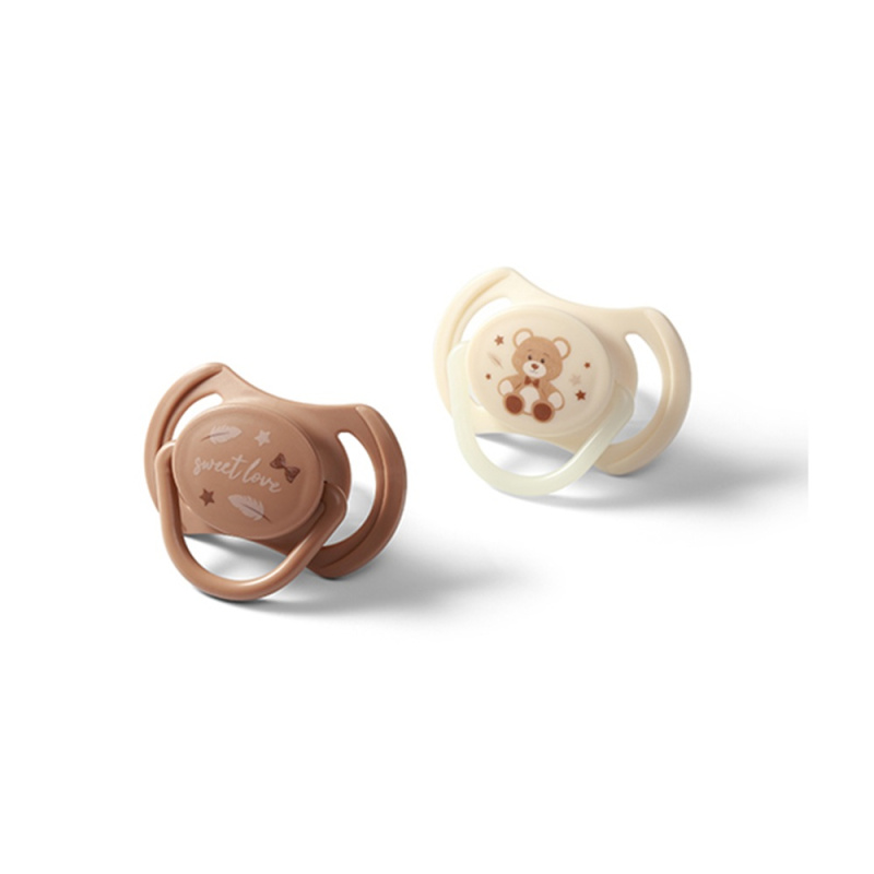 BABYONO Dudlíky silikonové symetrické 0-6m, 2 ks