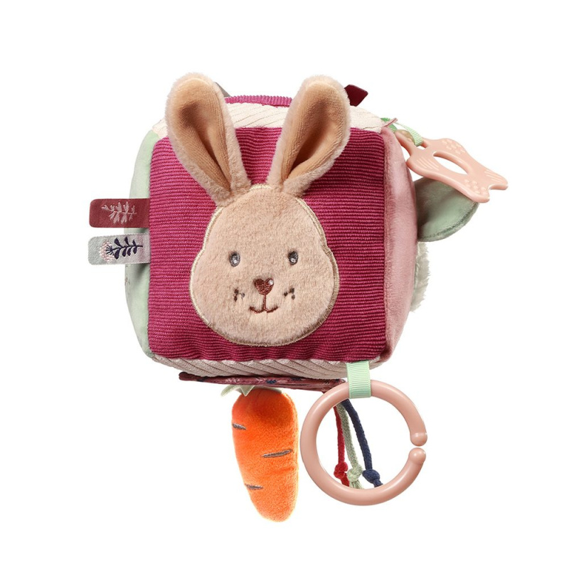 Babyono Senzorická textilní kostka Rabbit Karo