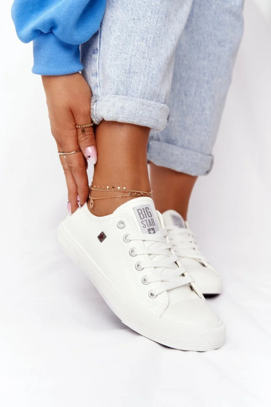 Dámské klasické tenisky Big Star - bílé Velikost: 38