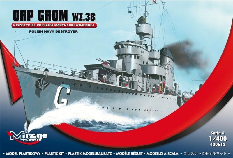 Mirage Hobby ORP GROM WZ.3 Polish Navy Destroyer 400612 1:400