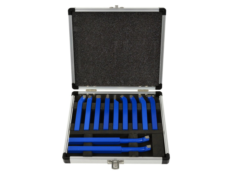 Soustružnické nože, sada 11ks, 8x8mm, uloženo v kufru - GEKO