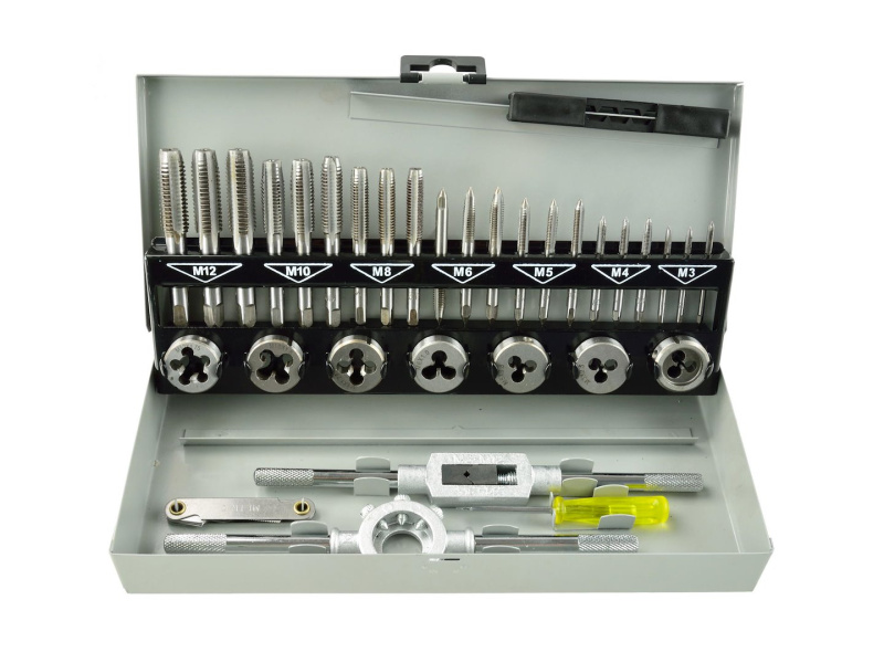 Sada závitníků a závitová očka M3-M12 32ks - GEKO