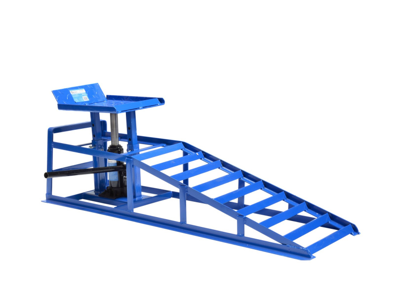 Nájezdové rampy s hydraulickým zvedákem, pár - 2 t - G02048