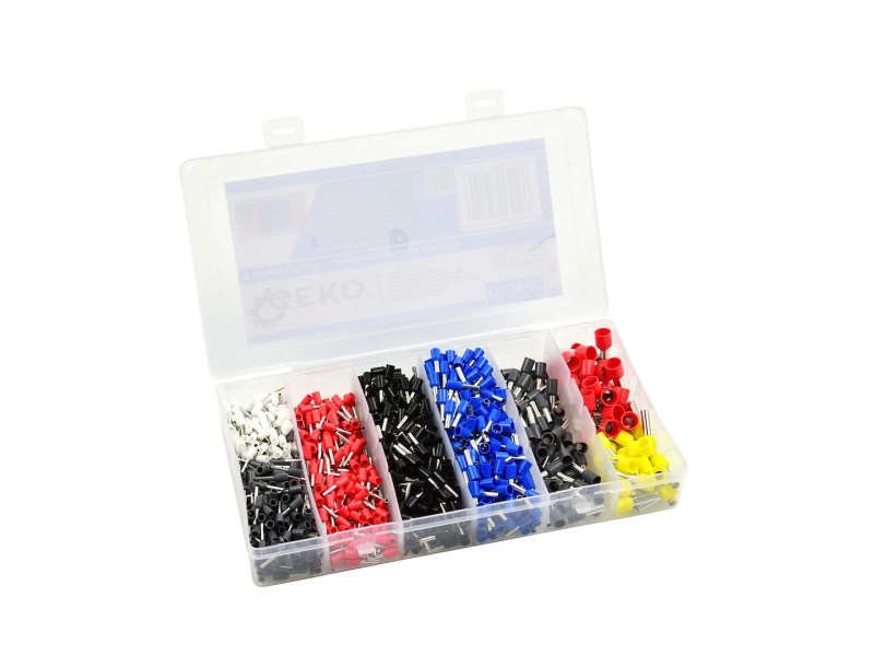 Sada izolovaných kabelových dutinek, 1200ks - GEKO