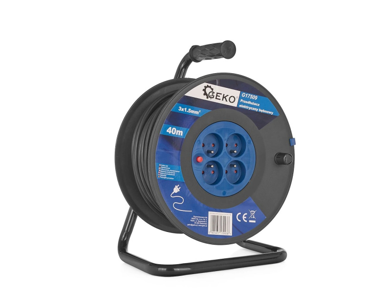 Prodlužovací kabel na bubnu, 40 m, 4 zásuvky - G17509