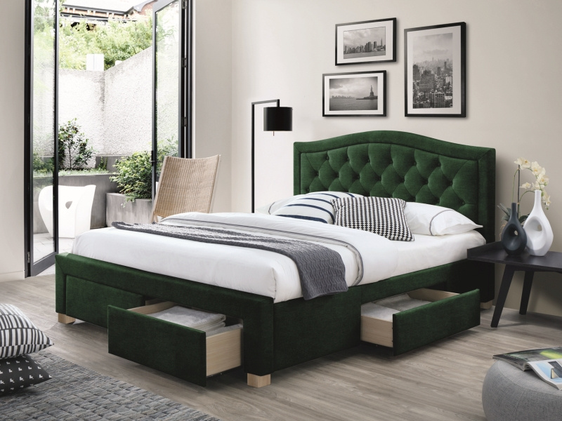 Postel s úložným prostorem ELECTRA VELVET 160 Signal