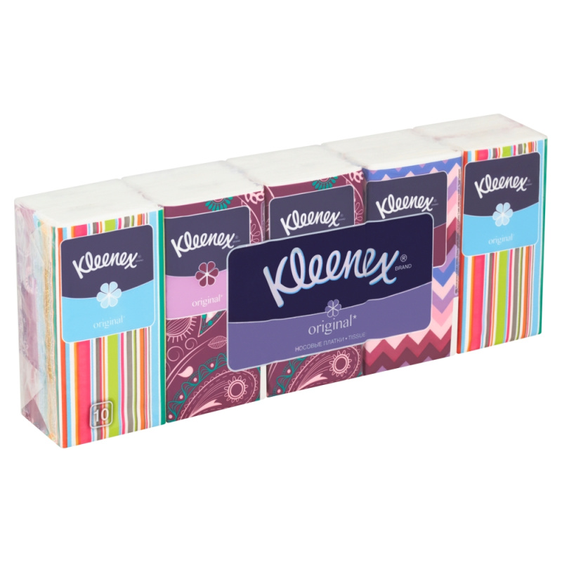 Kleenex Original Family papírové kapesníky 10x10 ks