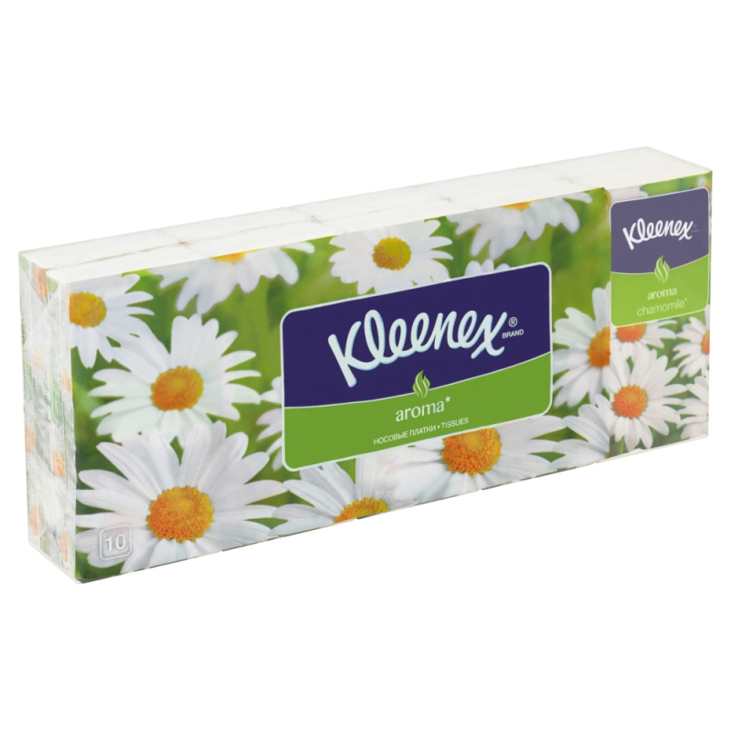 Kleenex Aroma papírové kapesníky Camomile 10x10 ks