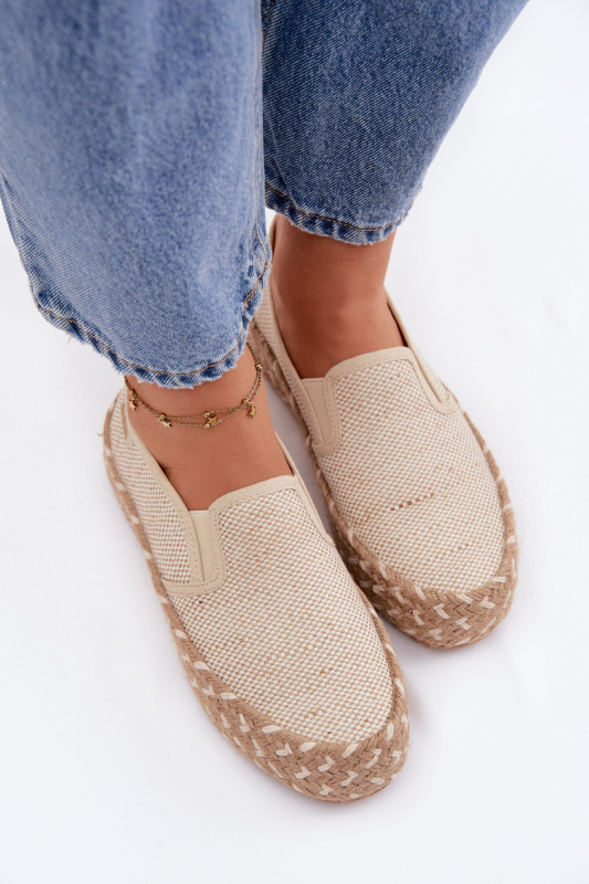 Dámské platformové espadrilky s pletenými detaily