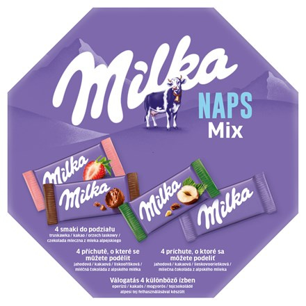 Milka Singles mix výběr mini mléčných čokolád 138 g