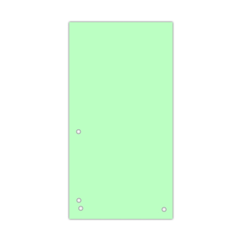 Papírové rozlišovače Donau - 1/3 A4, 235x105 mm, 100 ks, zelené