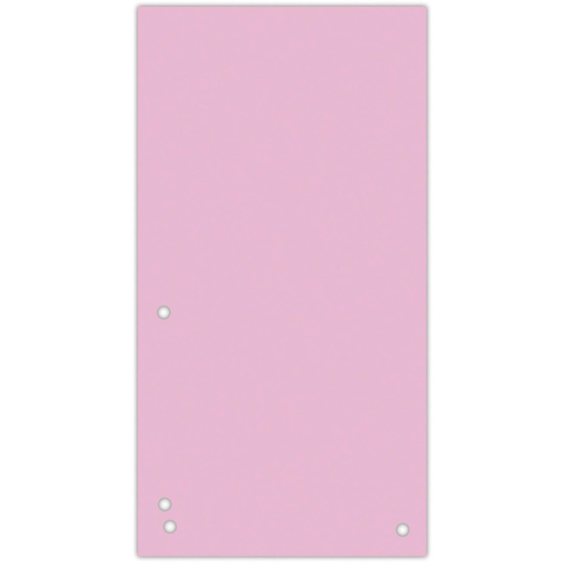 Papírové rozlišovače Donau - 1/3 A4, 235x105 mm, 100 ks, světle růžové