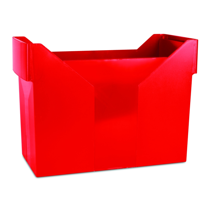 Box na závěsné desky Donau - plastový, červený