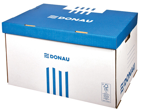 Archivační kontejner Donau - kartonový, modrý