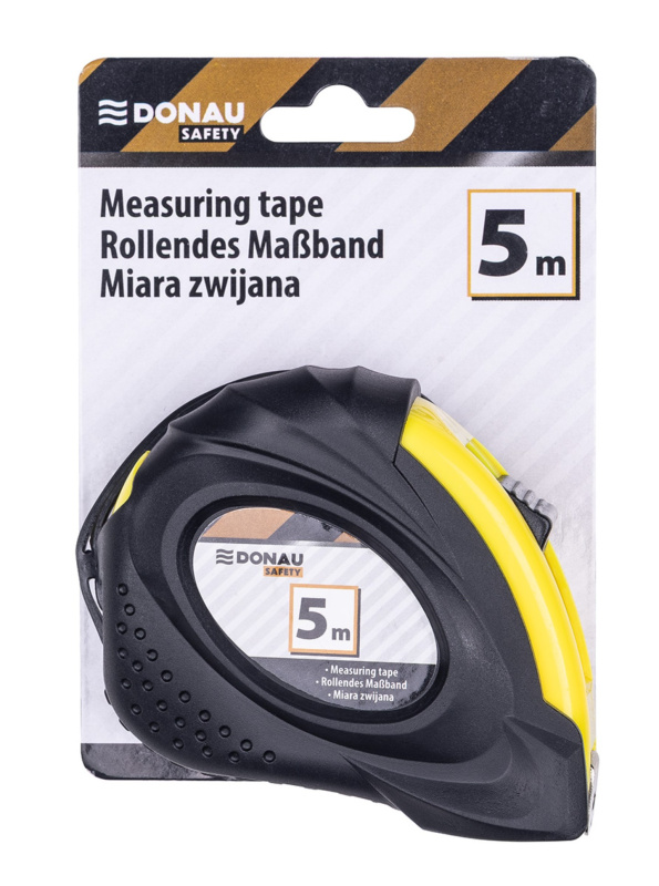 Svinovací metr Donau - 5 m, černožlutý, 1 ks
