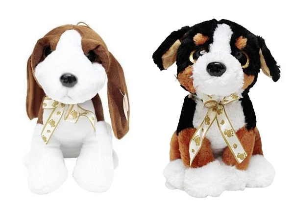 Plyšový pejsek s mašlí – velký