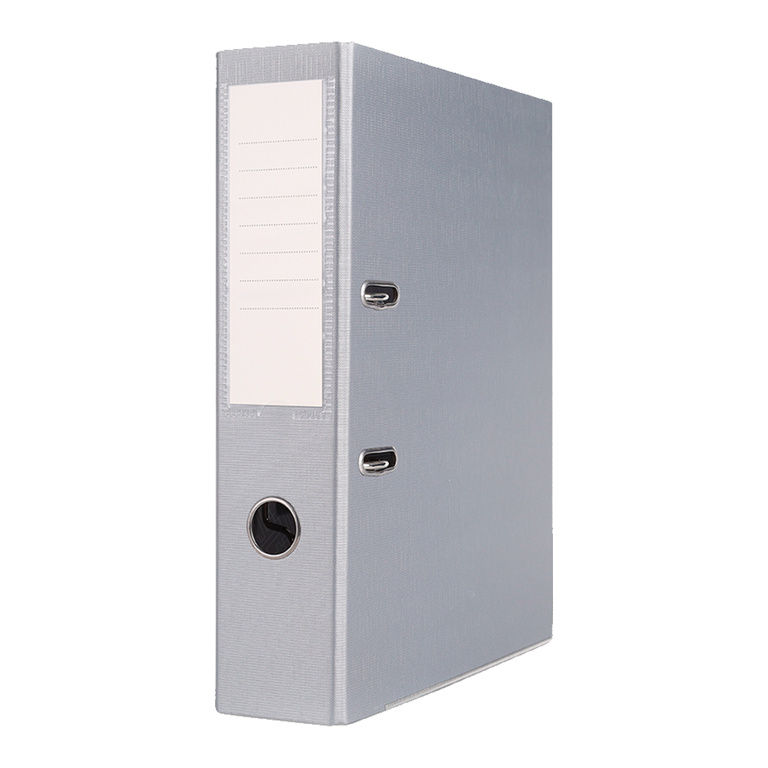 Pákový pořadač Basic A4 7,5 cm, PP, kovová lišta - šedý