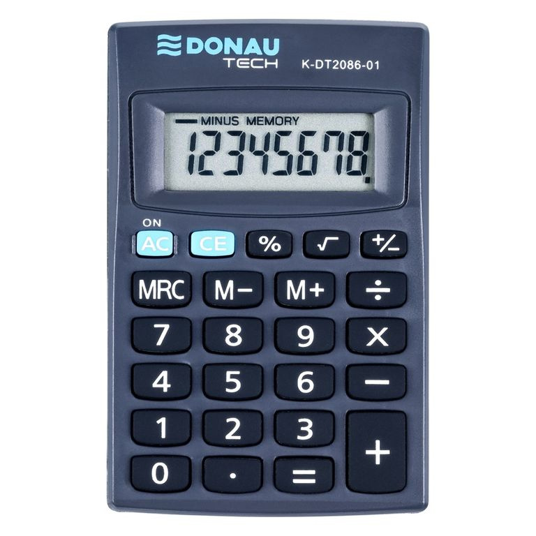 Kapesní kalkulačka Donau TECH 2086, 8místná - černá