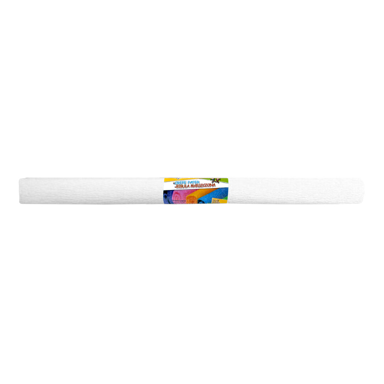 Krepový papír, 50 × 200 cm, bílý