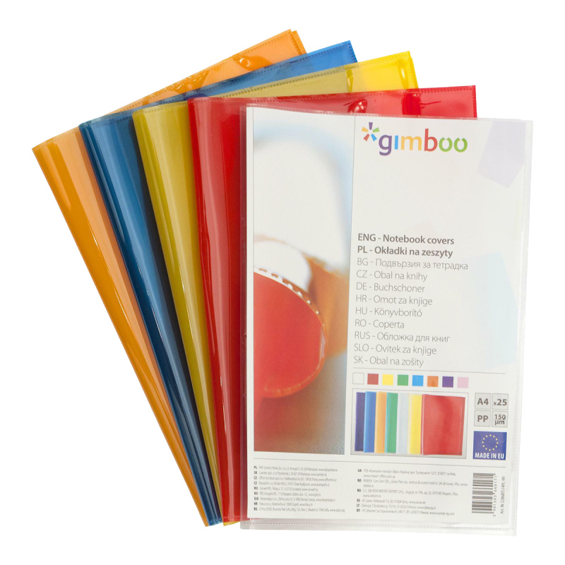 Obal na sešity A4, PP, transparentní, 150 mic