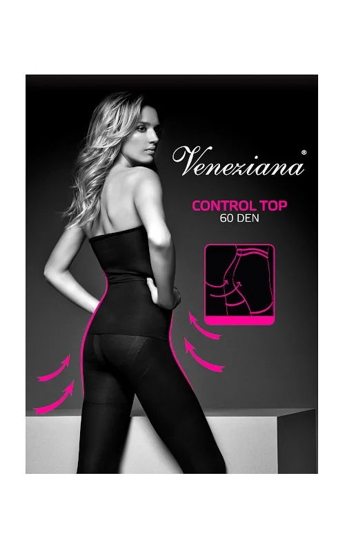 Dámské punčochové kalhoty Veneziana Control Top 60 den nero/černá 2-S