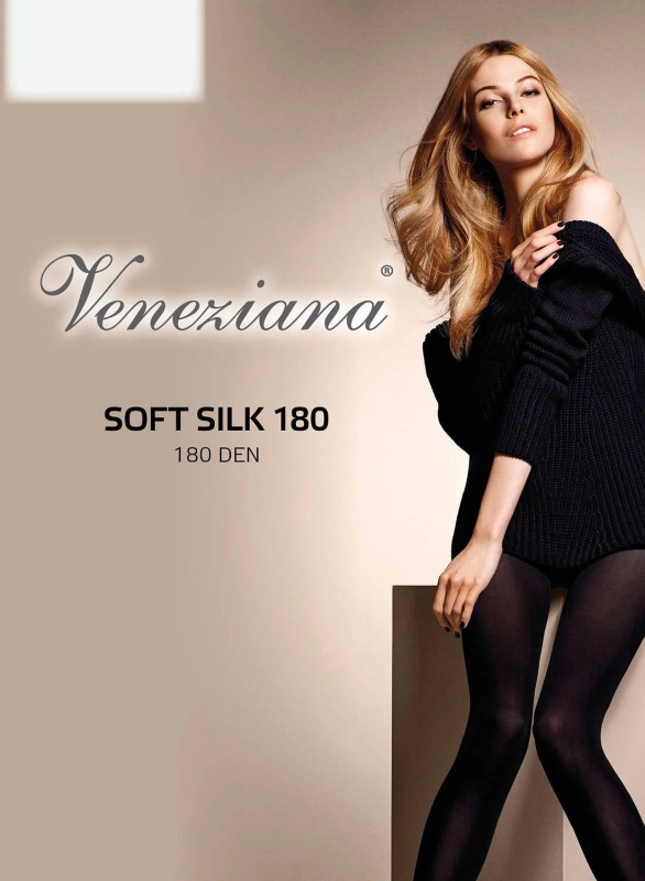 Dámské punčochové kalhoty Veneziana Soft Silk 180 den nero/černá 2-S