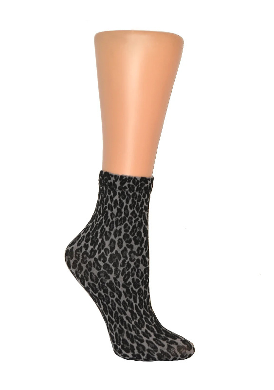 Ponožky Veneziana Leopardo šedá/neobvyklá.šedá univerzální