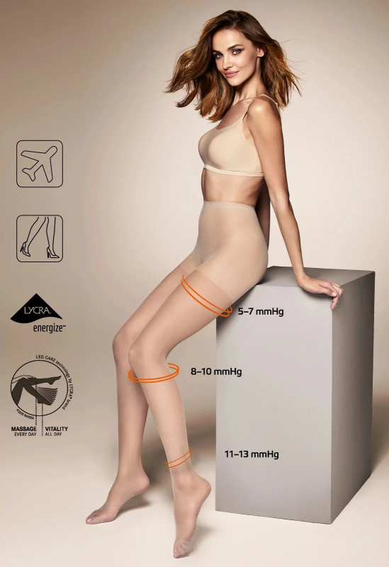 Veneziana Strong Press punčochové kalhoty 20 den 2-4 nero 3-M