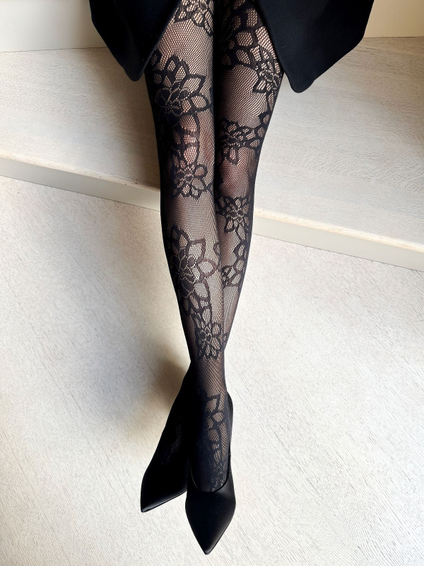 Punčocháče Veneziana Francesca 1-5 nero 1/2-S/M