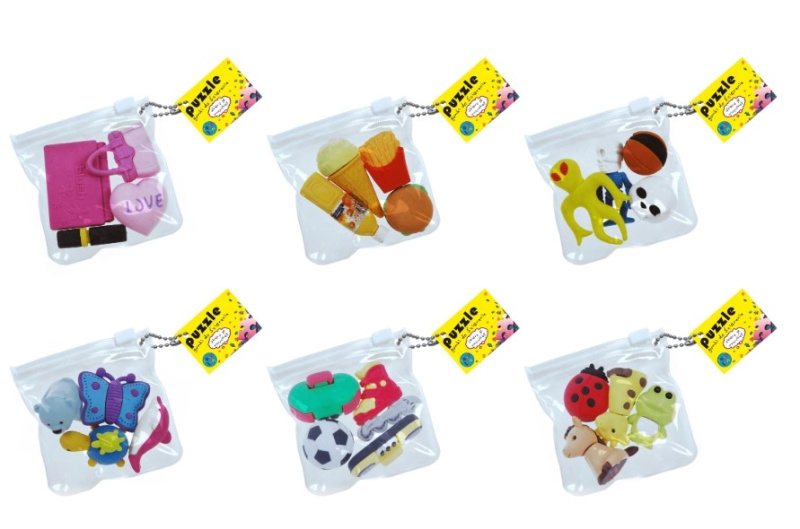 Puzzle gumy na mazání TOYS INN – sada 4 ks