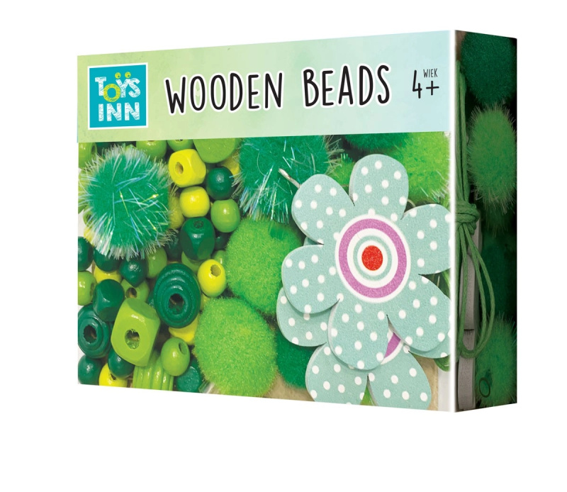 Wooden Beads dřevěné korálky malé zelené